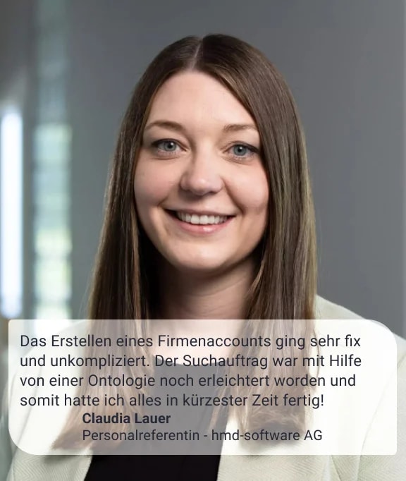 Portrait einer Person mit Zitat zur einfachen Nutzung eines Freelancer IT Portals für die Erstellung von Suchaufträgen.