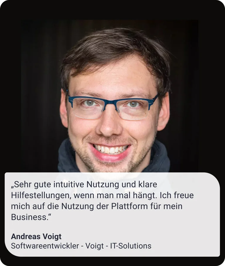 Freelancer-Stimme zur Nutzung des IT-Freelancer-Portals tribeworks berichtet von der intuitiven Nutzung.